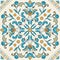Vector Portuguese tile. Beautiful colored pattern for design