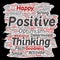 Vector positive thinking, strong attitude paint brush paper