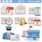 Vector Postal Icons Set 9