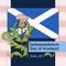 Vector postcard to the Independence Day of Scotland