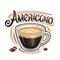 Vector poster for Americano Coffee