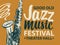 Vector poster of banner for a jazz music festival