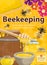 Vector poster of beekeeping honey and bees