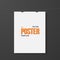 Vector Poster Mockup. Realistic Vector EPS10 White Paper Poster