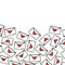 Vector poster, Mountain of love letters for backdrop to the day of St. Valentine. Seamless pattern of Envelopes with red hearts in