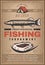 Vector poster for professional fishing tournament