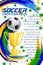 Vector poster for soccer sport football game