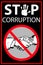 Vector poster Stop Corruption