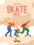 Vector poster of Street Sport Skate Urban Style concept