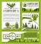 Vector posters and banners Earth Day templates set