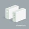 Vector powerbank icon on white background. Isometric view. Flat style design. Charging device.