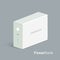 Vector powerbank icon on white background. Isometric view. Flat style design. Charging device.