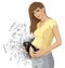 Vector Pregnant Woman With Headphones