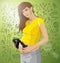 Vector Pregnant Woman With Headphones