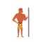 Vector prehistoric man. Caveman cartoon illustration