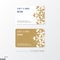 Vector, Premium Gift card with ornament graphic on gold and whit