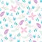 Vector pretty pastel transparency tropical floral seamless pattern background