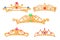 Vector princess crowns, tiaras with gems cartoon set