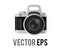 Vector profession black, silver Digital Single Lens Reflex dslr camera