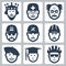 Vector profession/occupation icons set