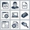 Vector programming and software development icons set