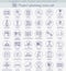 Vector Project planning outline icon set. Elegant thin line style design.