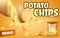 Vector promotion banner with crispy potato chips
