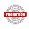 Vector promotion stamp. informative illustration, advertising and marketing background