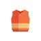 Vector protecting waistcoat, safety vest flat icon