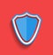 Vector protection shield flat icon