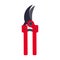 Vector pruner icon. Spring pruning shears, garden secateurs. Gardening concept.