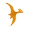 Vector pteranodon pterodactyl dinosaur flat icon a