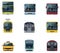 Vector public transport icons