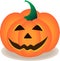 Vector pumpkin illustration for hallowing. Scary pumpking