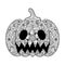 Vector Pumpkin illustration, Hand drawn Helloween vegetable in z