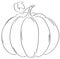 Vector Pumpkin Silhouette. Thanksgiving Background.