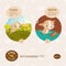 Vector puppy stories illustration