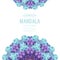 Vector purple mandala. Decor for your design, lace ornament. Round pattern, oriental style