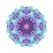 Vector purple mandala. Decor for your design, lace ornament. Round pattern, oriental style