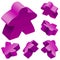 Vector purple meeples for board games