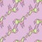 Vector purple Origami magical unicorns background pattern