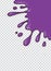 Vector purple splash with transparency background.