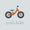 Vector push-bike illustration.