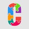 Vector Puzzle Jigsaw Letter - C. Puzzle Pieces.