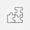 Vector Puzzle outline strategy concept icon