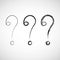 Vector question mark sign icon, Illustration EPS10