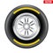 Vector Race wheel and tire symbol