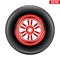 Vector race wheel and tire symbol