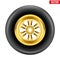 Vector race wheel and tire symbol