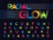 Vector of Radial Glow Alphabet Letters and numbers, Modern Colorful line stylized Lettering